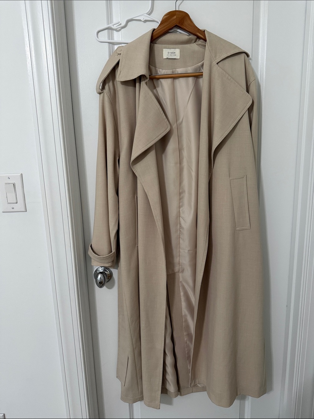 Dish Beige Trench Coat